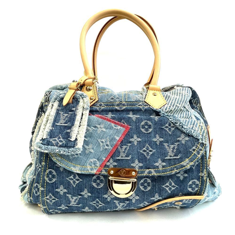 Louis Vuitton Monogram Denim Patchwork Bowery Tot… - image 1